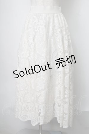 画像: axes femme / レースサーキュラースカート  オフ S-25-07-28-056-AX-SK-HR-ZS