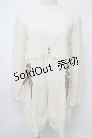 画像: axes femme / レースアップ切替カーディガン  キナリ S-25-07-28-020-AX-TO-HR-ZS