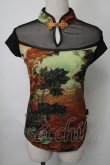 画像1: Ozz On / メッシュ切替チャイナカットソー   S-25-07-28-030-OO-TO-HR-ZS (1)