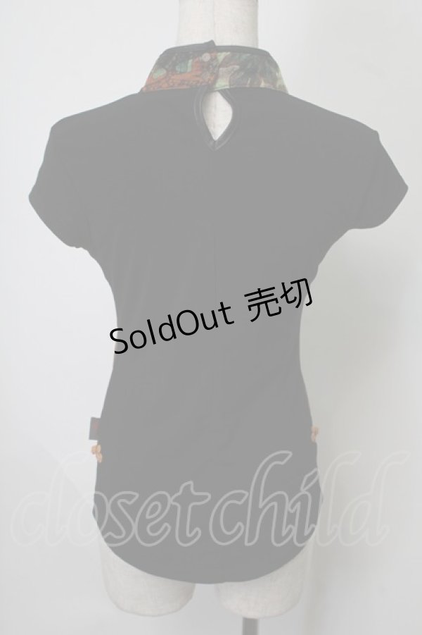 画像2: Ozz On / メッシュ切替チャイナカットソー   S-25-07-28-030-OO-TO-HR-ZS (2)