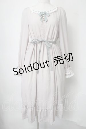 画像: Tulle / 襟元はしごレースワンピース  ピンクベージュ S-25-07-28-041-PU-OP-HR-ZS