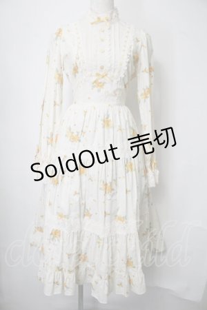 画像: Innocent World / 金木犀スタンドカラーワンピース  イエロー S-25-07-28-044-IW-OP-HR-ZS