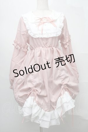 画像: CZZCYOYEAH / ヨークフリルワンピース  ピンクｘ白 S-25-07-30-038-LO-OP-HR-ZS