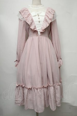 画像: axes femme kawaii / ヴィンテージシフォンワンピース  ピンク S-25-07-30-041-AX-OP-HR-ZS