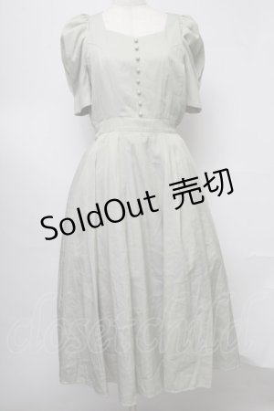 画像: axes femme POETIQUE / パワショル半袖ワンピース  グリーン S-25-07-30-045-AX-SK-HR-ZI