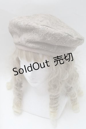画像: axes femme / 刺 ベレー  ベージュ S-25-07-30-005-AX-AC-HR-ZS
