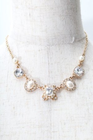 画像: axes femme / ビジューネックレス  ゴールド S-25-07-30-006-AX-AC-HR-ZS
