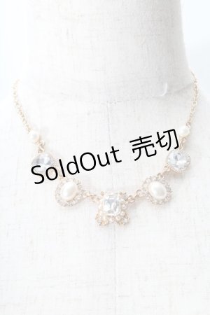 画像: axes femme / ビジューネックレス  ゴールド S-25-07-30-006-AX-AC-HR-ZS