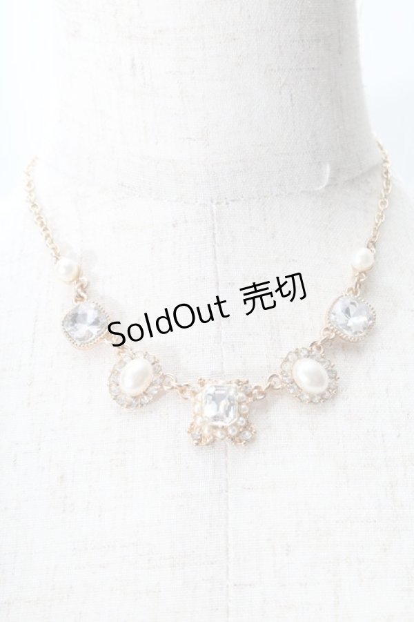 画像1: axes femme / ビジューネックレス  ゴールド S-25-07-30-006-AX-AC-HR-ZS (1)