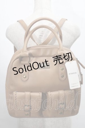 画像: axes femme / 金具使いリュック  キャメル S-25-07-30-008-AX-BG-HR-ZS