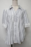 画像1: axes femme / バックレースシャツ  ブルー S-25-07-30-014-AX-TO-AS-ZS (1)