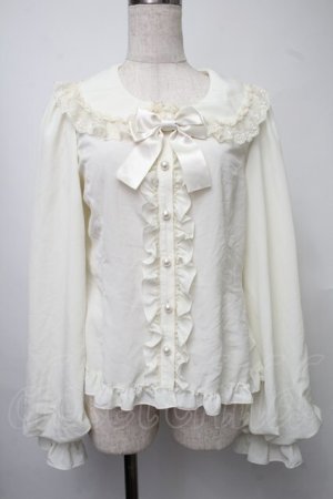 画像: metamorphose / Creamyフリル丸襟ブラウス 1 キナリ S-25-07-30-018-ME-BL-HR-ZS