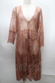 画像1: axes femme / バックプリーツレースガウン  オレンジブラウン S-25-07-30-037-AX-TO-AS-ZS (1)