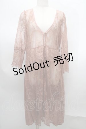 画像: axes femme / バックプリーツレースガウン  オレンジブラウン S-25-07-30-037-AX-TO-AS-ZI