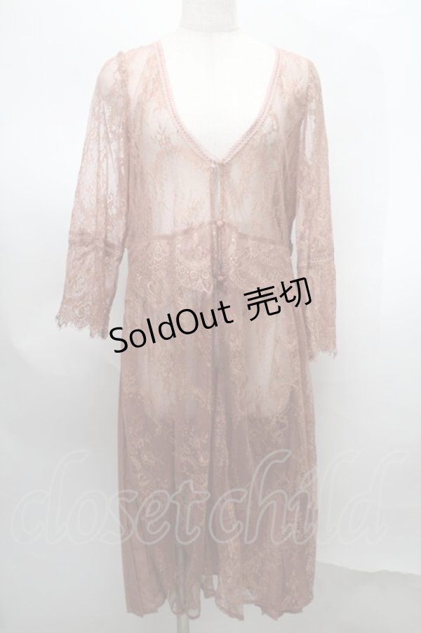 画像1: axes femme / バックプリーツレースガウン  オレンジブラウン S-25-07-30-037-AX-TO-AS-ZI (1)