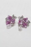 画像1: axes femme / 紫陽花イヤリング  紫 S-25-07-31-006-AX-ZA-HR-ZS (1)