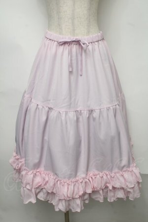 画像: axes femme kawaii / ミディフリルペチスカート  ピンク S-25-07-31-057-AX-SK-HR-ZS