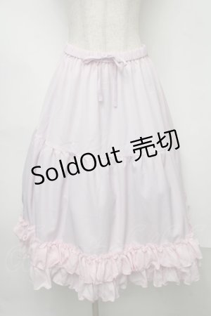 画像: axes femme kawaii / ミディフリルペチスカート  ピンク S-25-07-31-057-AX-SK-HR-ZS