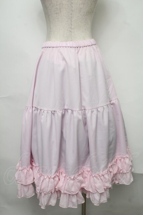 画像2: axes femme kawaii / ミディフリルペチスカート  ピンク S-25-07-31-057-AX-SK-HR-ZS (2)
