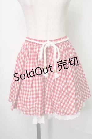 画像: LIZ LISA / ギンガムスカート  赤ｘ白 S-25-07-31-059-LO-SK-AS-ZT499