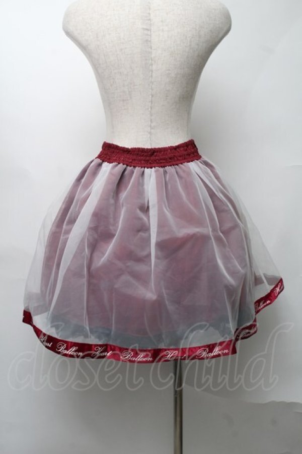 画像2: LIZ LISA / オーガンジーリボンスカート  ワイン S-25-07-31-060-LO-SK-AS-ZS (2)