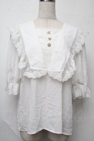 画像: axes femme kawaii / マリアンヌブラウス  白 S-25-07-31-012-AX-BL-HR-ZS