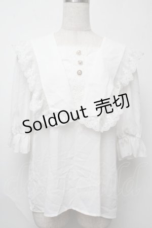 画像: axes femme kawaii / マリアンヌブラウス  白 S-25-07-31-012-AX-BL-HR-ZS