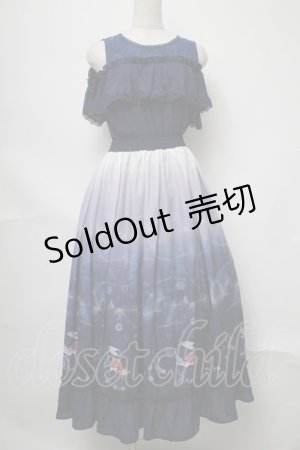 画像: axes femme POETIQUE / リトル・マーメイド ワンピース  紺 S-25-07-31-039-AX-OP-AS-ZS