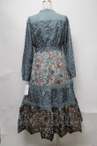 画像2: axes femme NOSTALGIE / 花柄ｘ刺繍スタンドワンピース  グリーン S-25-07-31-042-AX-OP-AS-ZS (2)