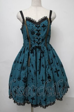 画像: Angelic Pretty / Holy Lanternジャンパースカート  グリーン S-25-07-31-043-AP-OP-AS-ZS