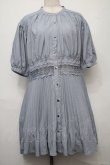 画像1: axes femme / ウエストレースプリーツシャツ  サックス S-25-08-01-047-AX-BL-AS-ZS (1)