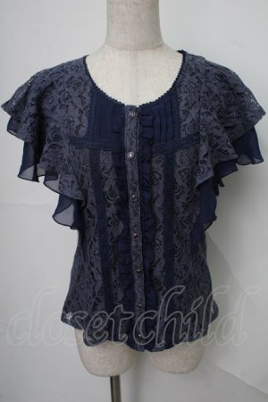 画像: axes femme / トップス  紺 S-25-08-01-031-AX-TO-AS-ZS