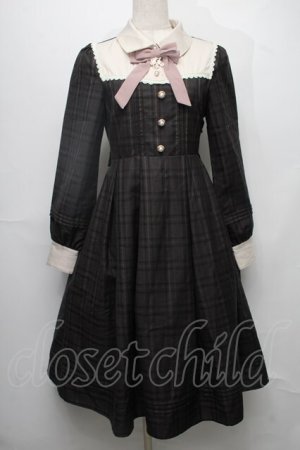 画像: Amavel / Tarte Fillingクラシカルチェックワンピース  ブラウン S-25-08-01-043-CA-OP-HR-ZS