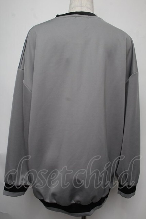 画像2: NieR Clothing / 転写プルオーバー  黒ｘグレー S-25-08-02-005-PU-TO-HR-ZS (2)