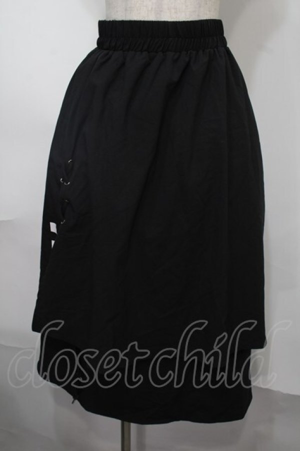 画像1: NieR Clothing / イレヘムレイヤードスカート  黒 S-25-08-02-059-PU-SK-HR-ZS (1)