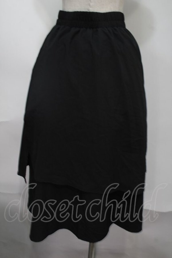 画像2: NieR Clothing / イレヘムレイヤードスカート  黒 S-25-08-02-059-PU-SK-HR-ZS (2)