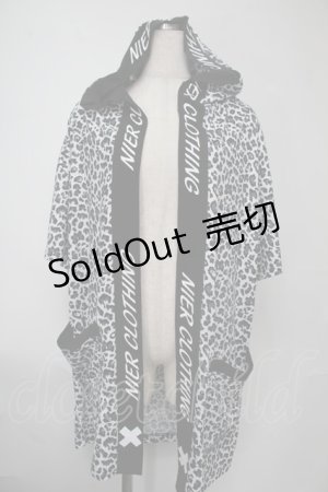 画像: NieR Clothing / レオパードプリント羽織  黒ｘ白 S-25-08-02-008-PU-BL-HR-ZY