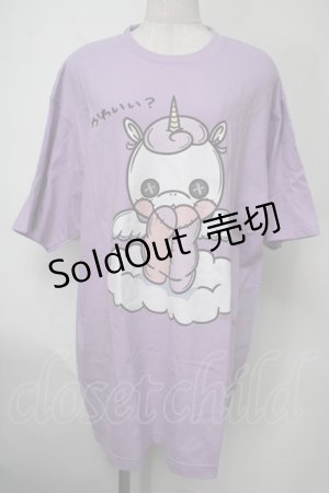 画像: NieR Clothing / ユニコーンTシャツ  紫 S-25-08-02-009-PU-TS-HR-ZS