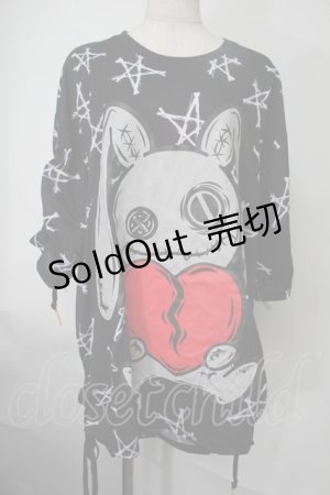 画像: NieR Clothing / プリントTシャツ  黒 S-25-08-02-012-PU-TS-HR-ZS