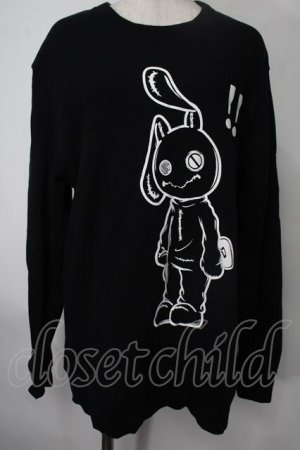 画像: NieR Clothing / NieRちゃんプリントトレーナー  黒 S-25-08-02-013-PU-TO-HR-ZS