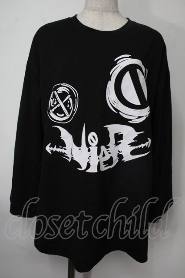 画像1: NieR Clothing / プリントロングTシャツ  黒 S-25-08-02-014-PU-BL-HR-ZS (1)