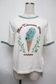 画像1: axes femme / チョコミントプリントTシャツ  白ｘグリーン S-25-08-02-002-AX-TO-HR-ZS (1)