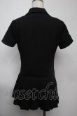 画像2: NieR Clothing / 裾プリーツシャツ  黒 S-25-08-02-019-PU-TO-HR-ZS (2)