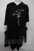 画像1: NieR Clothing / うさみみプリントプルオーバー  黒 S-25-08-02-021-PU-TO-HR-ZS (1)