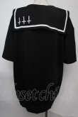 画像2: NieR Clothing / セーラー襟パーカー  黒ｘ白 S-25-08-02-023-PU-TO-HR-ZS (2)