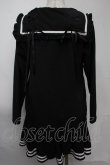 画像2: NieR Clothing / セーラー襟セットアップ  黒ｘ白 S-25-08-02-024-PU-OP-HR-ZI (2)