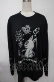 画像1: NieR Clothing / プリントロングシャツ  黒 S-25-08-02-026-PU-BL-HR-ZS (1)