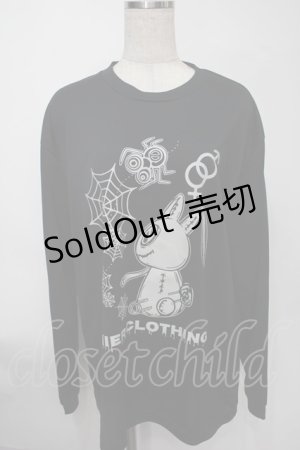 画像: NieR Clothing / プリントロングシャツ  黒 S-25-08-02-026-PU-BL-HR-ZY