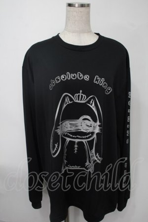 画像: NieR Clothing / プリントロングシャツ  黒 S-25-08-02-027-PU-BL-HR-ZS