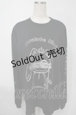 画像: NieR Clothing / プリントロングシャツ  黒 S-25-08-02-027-PU-BL-HR-ZS